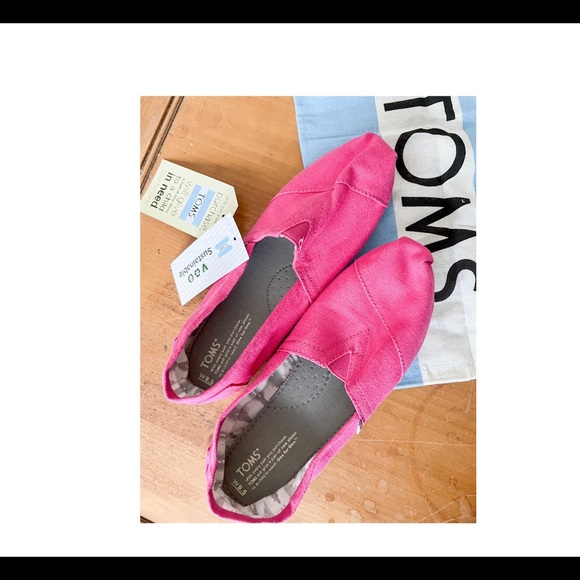 NWT TOMS Bright Pink Earthwise Hemp Classics size 9.5 - Picture 3 of 7